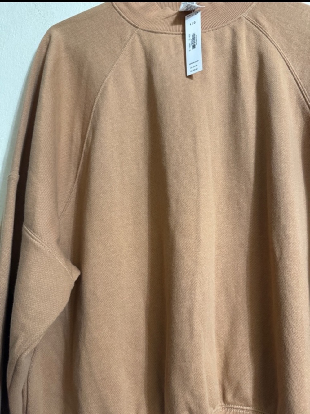 ZARE Classic Crewneck Sweatshirt - Camel Size L NwT - Picture 5 of 9